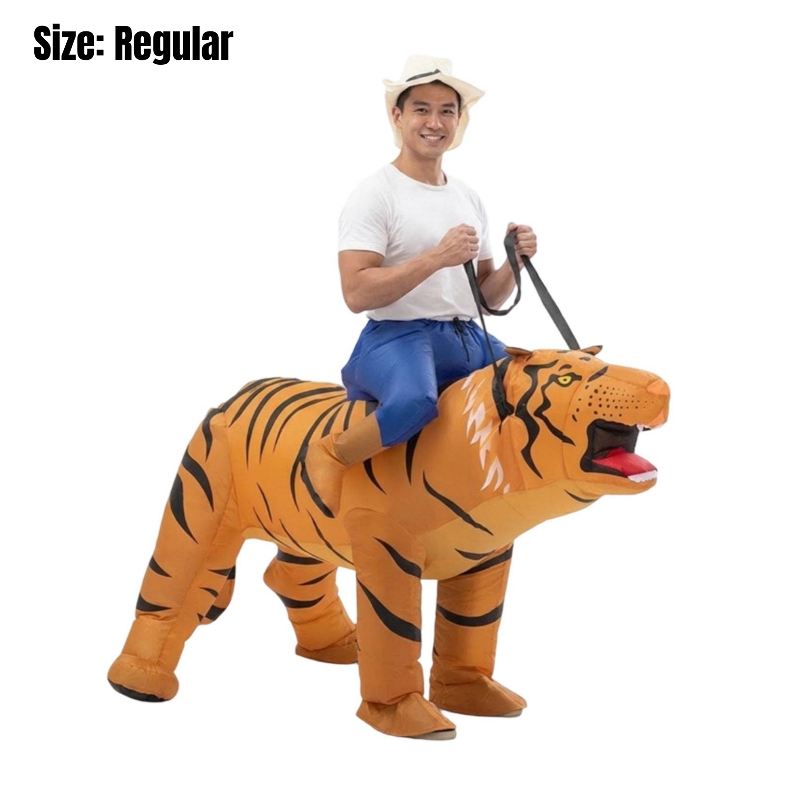 Aufblasbares Tiger Kostüm Aufblasbarer Anzug mit Riemen leicht