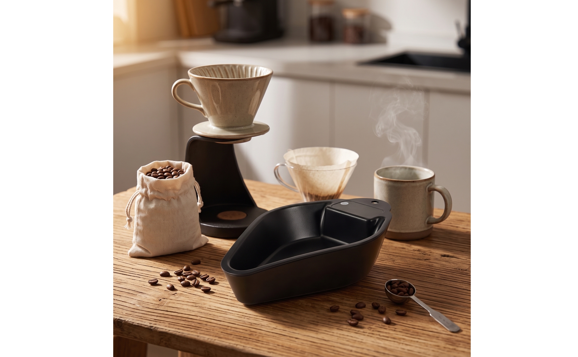 Coffee Dosing Tray Digital Coffee Dosing Tray with Scale Rechargeable