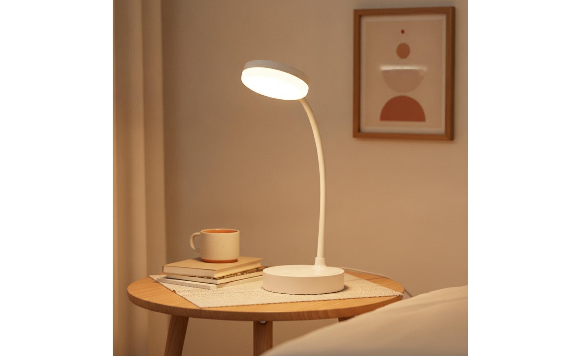 LED Desk Lamp Stepless Dimming Desk Lamp with Phone Holder Touch Control