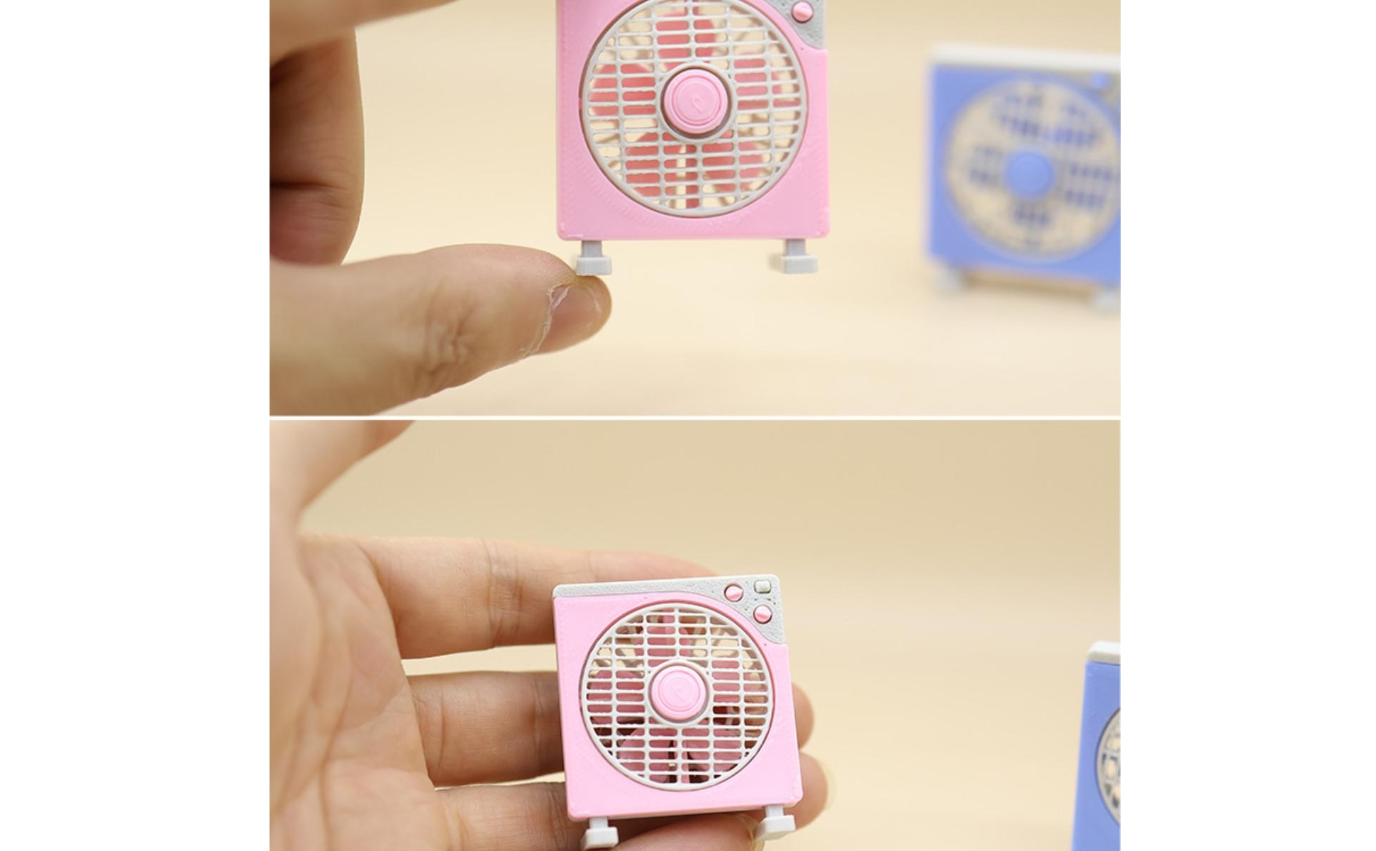 Miniature Fan Model Vintage-Style Dollhouse Fan Retro for Photo Props, Hobbyists
