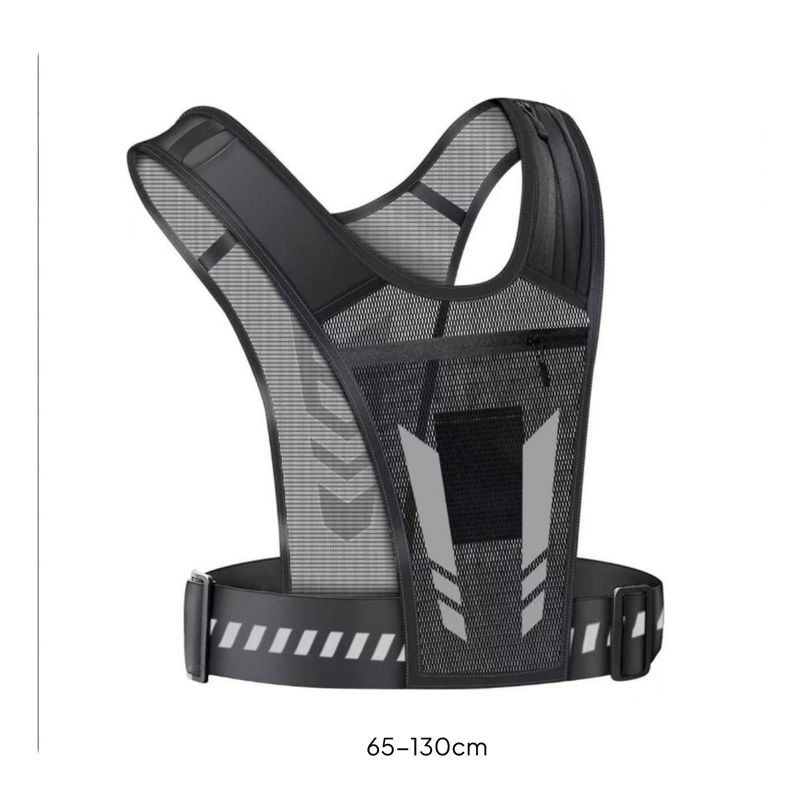 Vest-Style Backpack with Adjustable Straps Reflective Running Vest Sleek