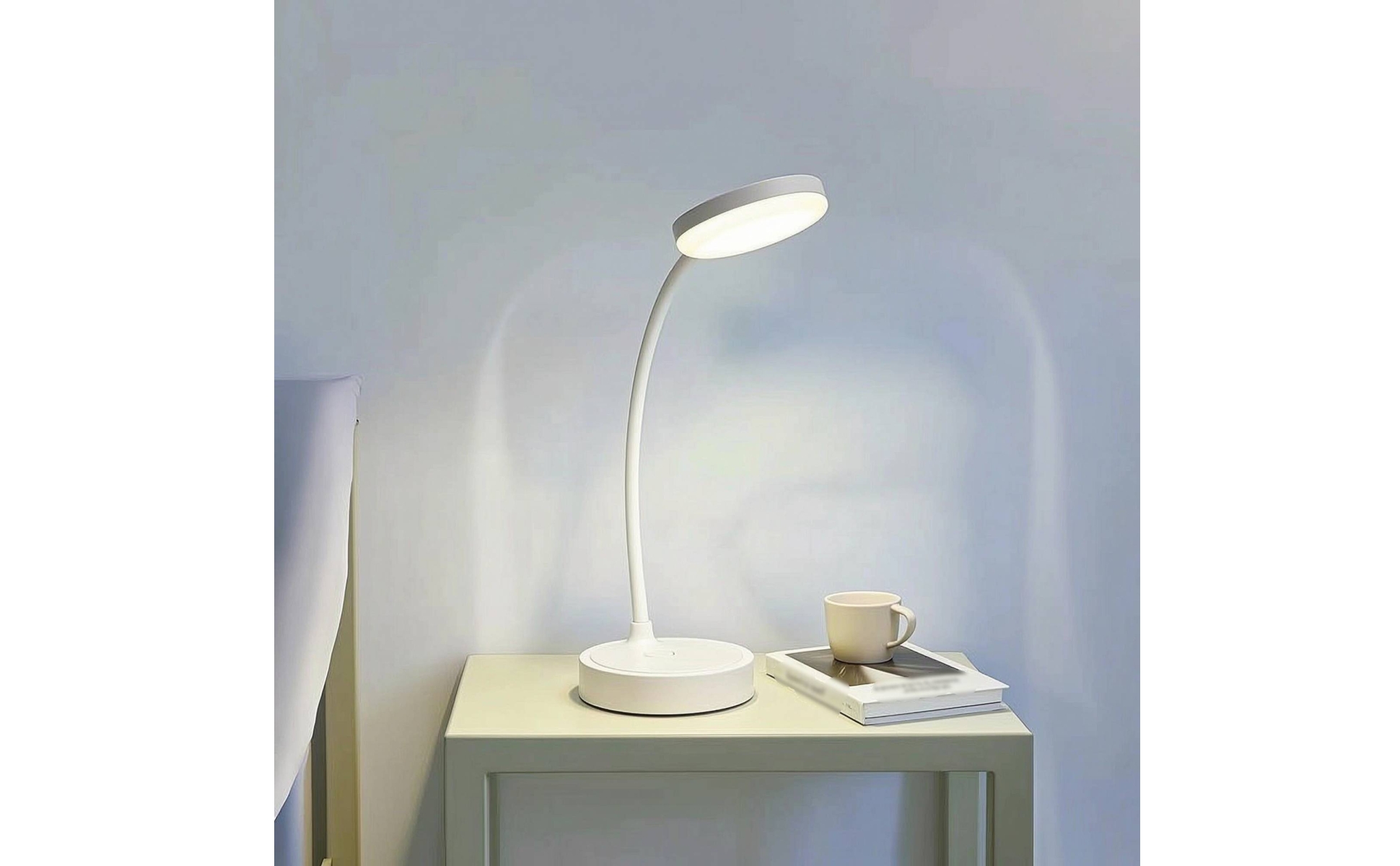 LED Desk Lamp Stepless Dimming Desk Lamp with Phone Holder Touch Control