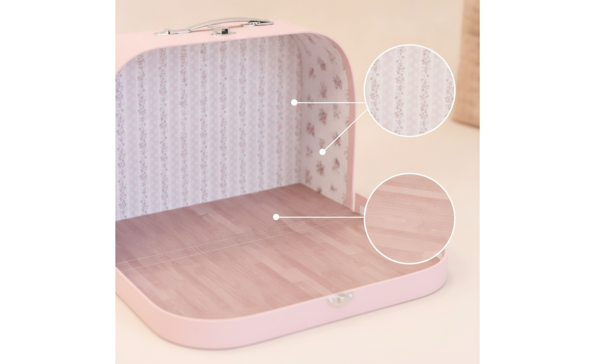 Suitcase Dollhouse Portable Mini Suitcase with Handle Decorative for Collectors