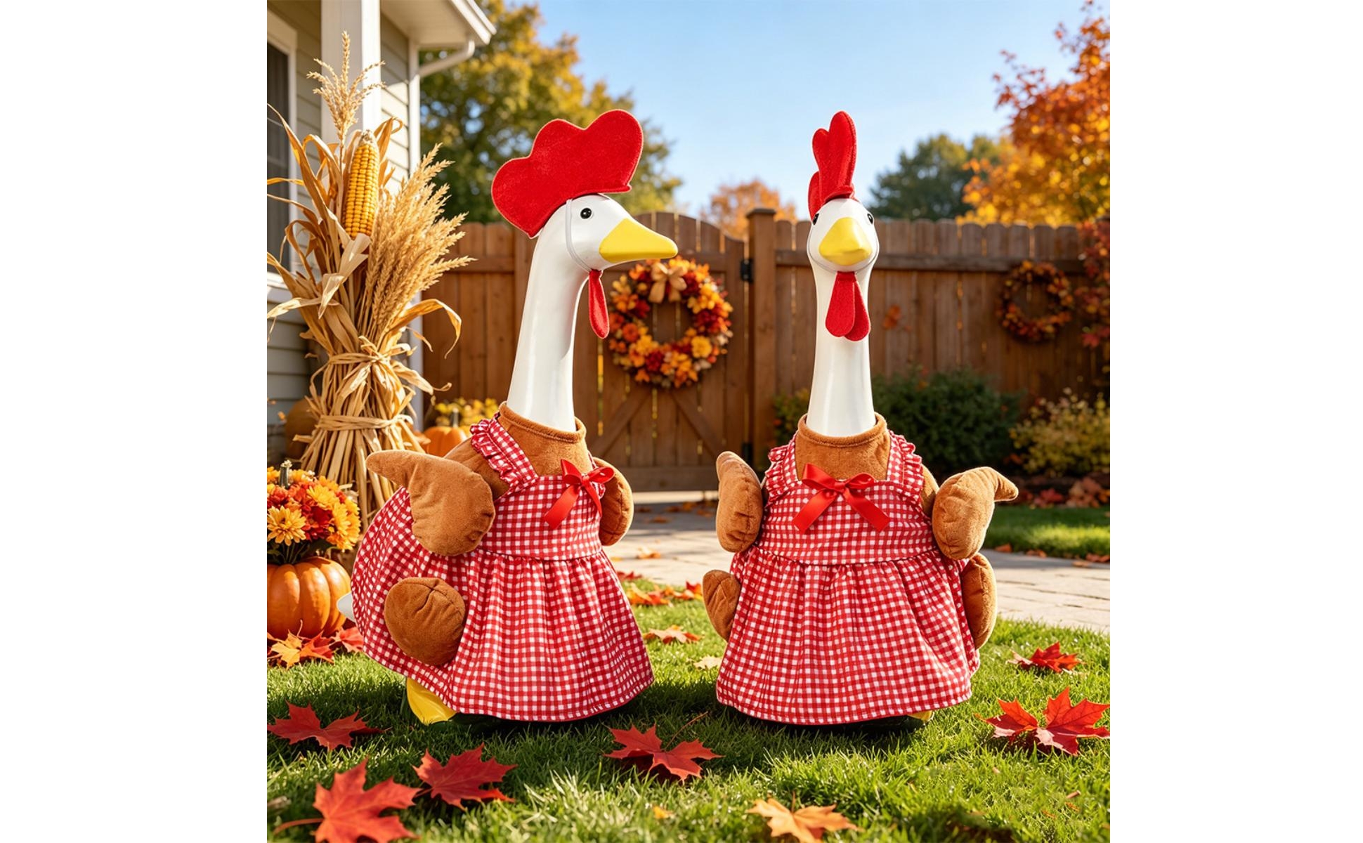 Goose Outfit Thanksgiving-Themed Goose Clothes Turkey-Shaped for Porch, Garden