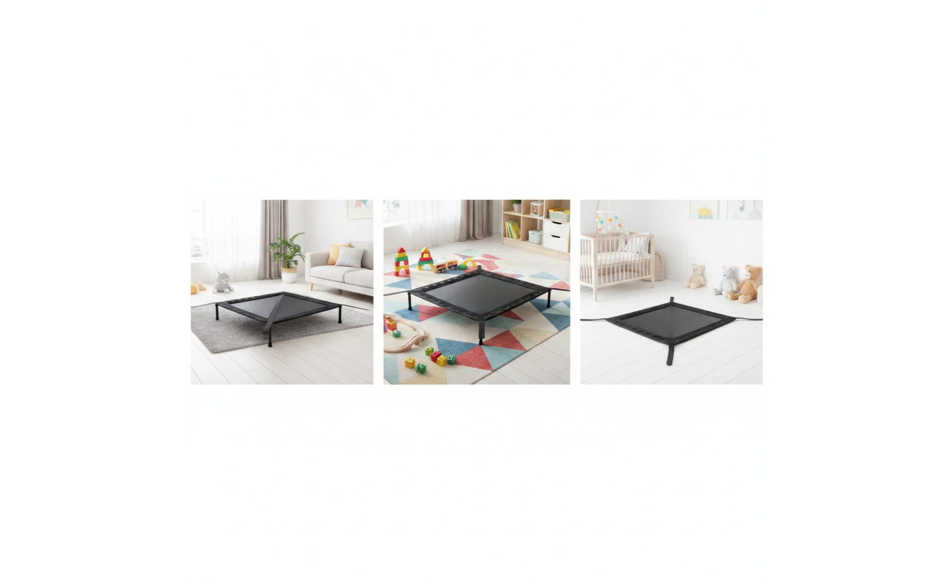 Square Trampoline Mat Mesh Trampoline Mat with Loops Reinforced for Toddlers
