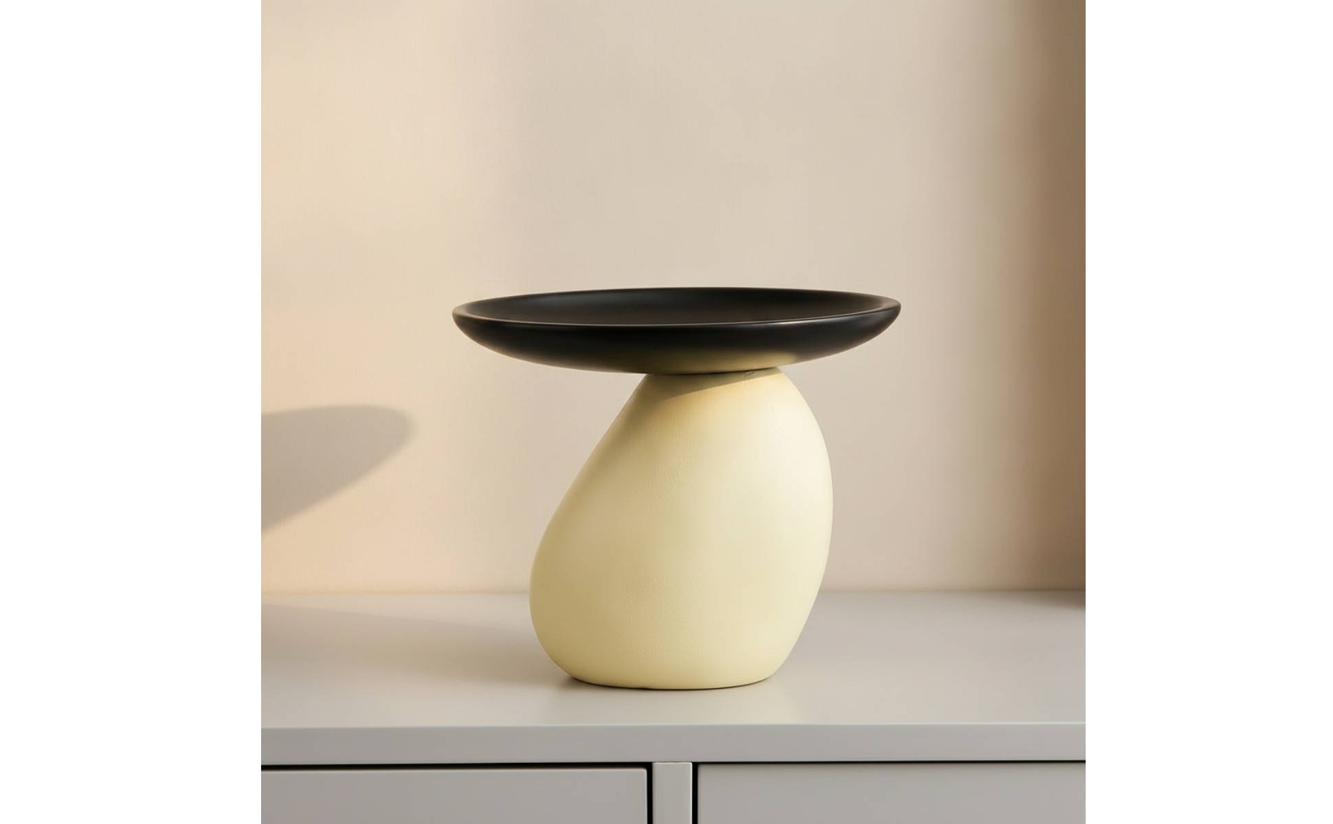 Toadstool Tray Minimalist Tray with Pedestal Sculptural for Entryway, Dresser