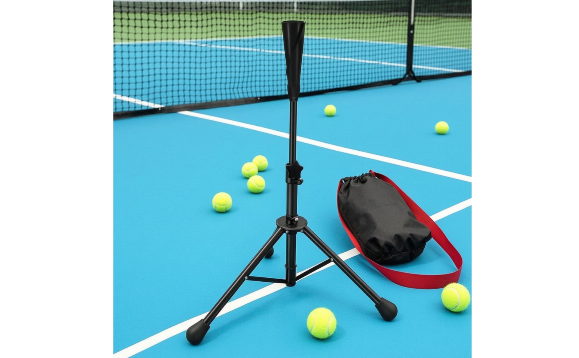 Backhand Flick Practice Aid Solo Pickleball Training Aid Adjustable-Height
