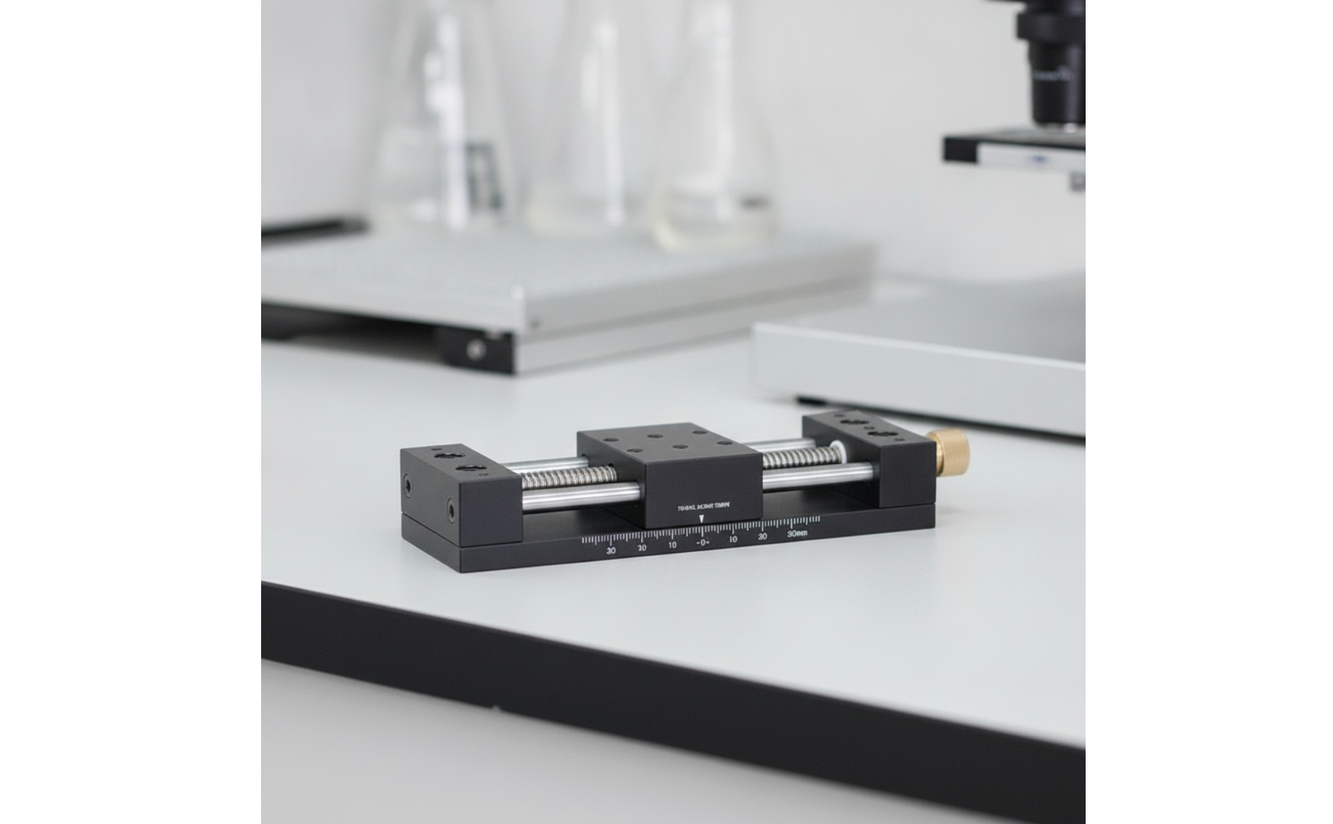 Precision Displacement Stage Compact Manual Linear Stage Aluminum for Laboratory