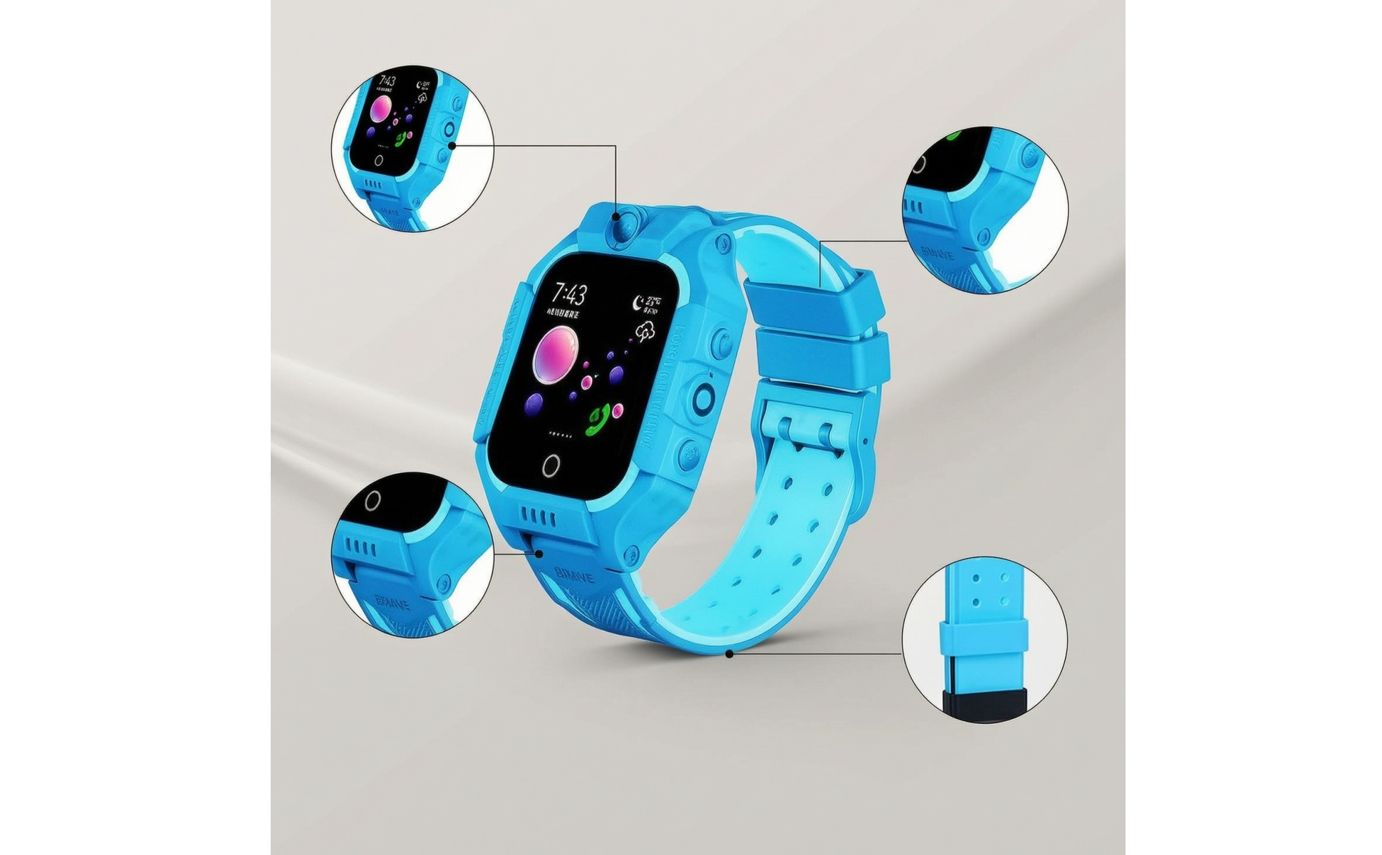 Kids Watch Water-Resistant Phone Watch Safety for Outdoor Play, School, Children