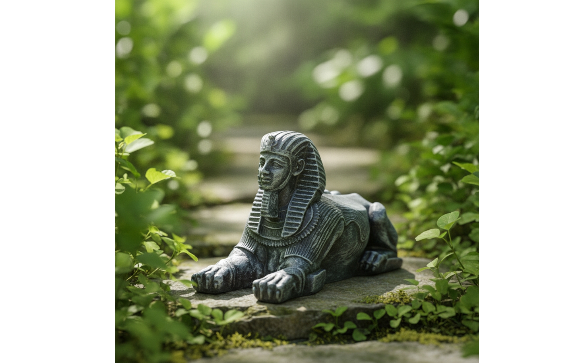 Egyptian Sphinx Figurine Stone-Look Sphinx Figurine Miniature for History Buffs
