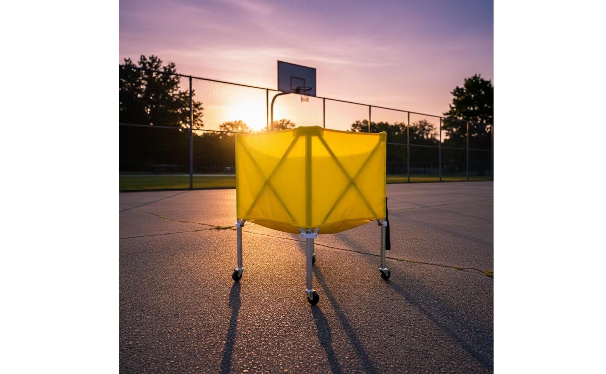 Collapsible Ball Cart Lightweight Foldable Ball Cart Portable for Gym, Teachers
