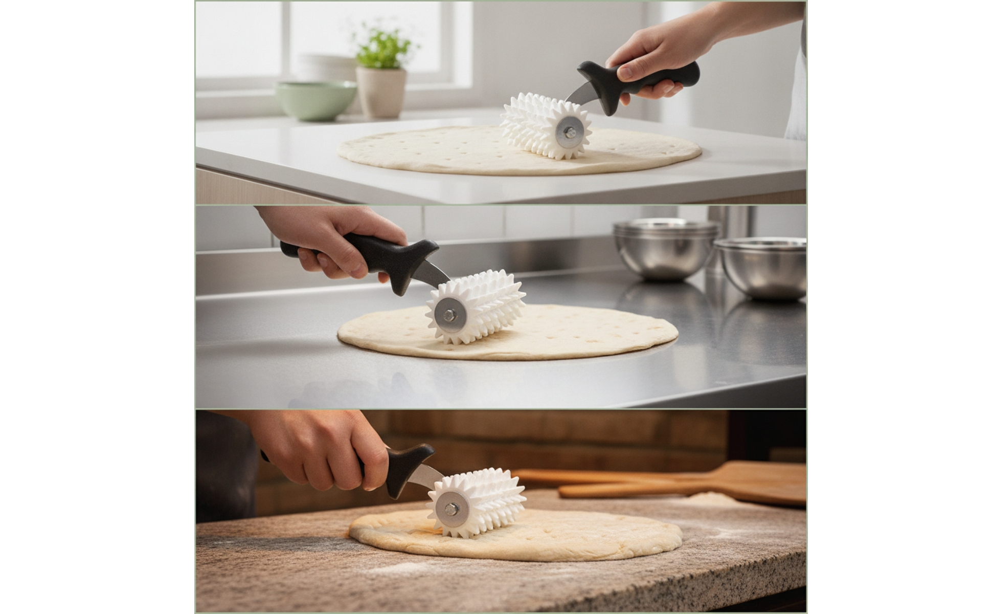 Teigstipproller Ergonomisch Stipproller Gleichmäßig für Küche, Bäckerei, Bäcker