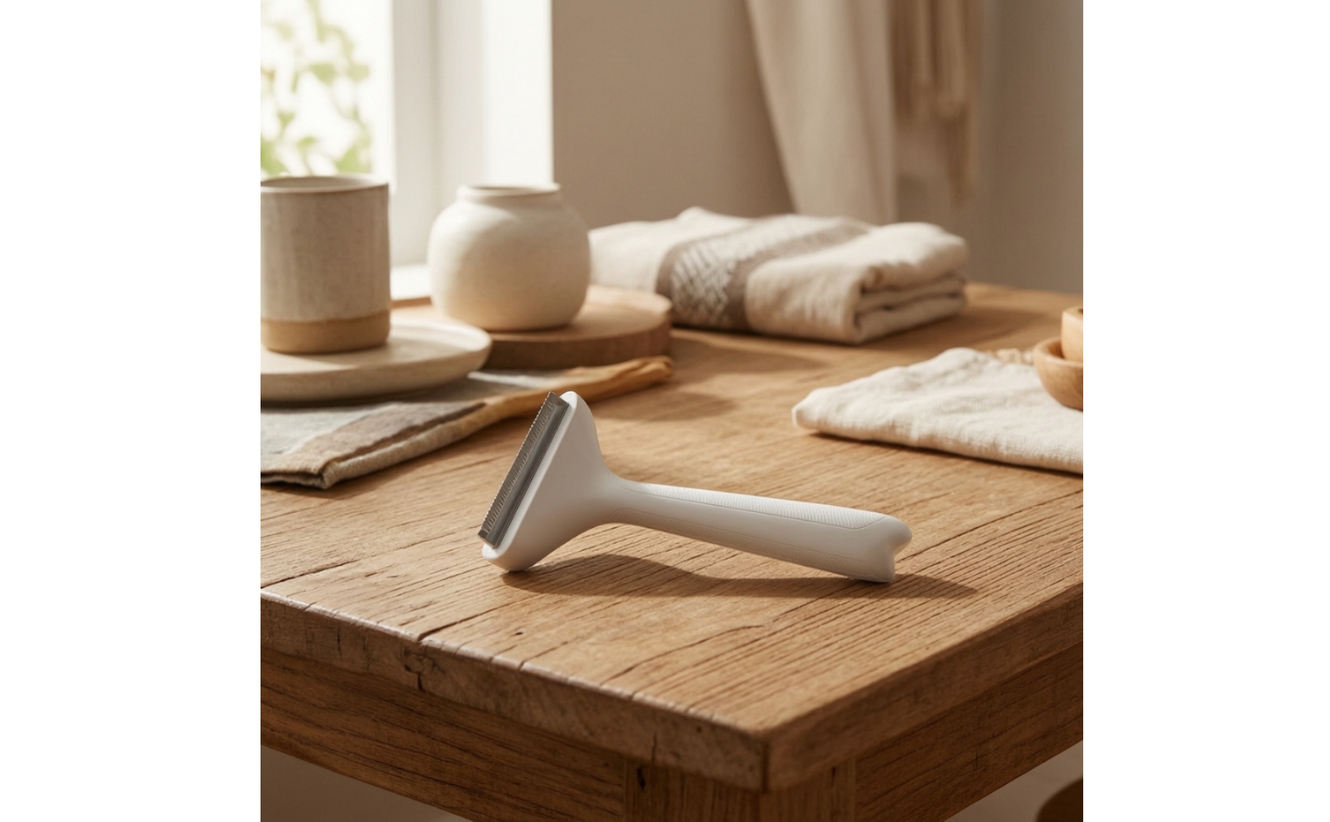 Deshedding Brush with Cleaning Button Single-Press Pet Brush with Cleaning