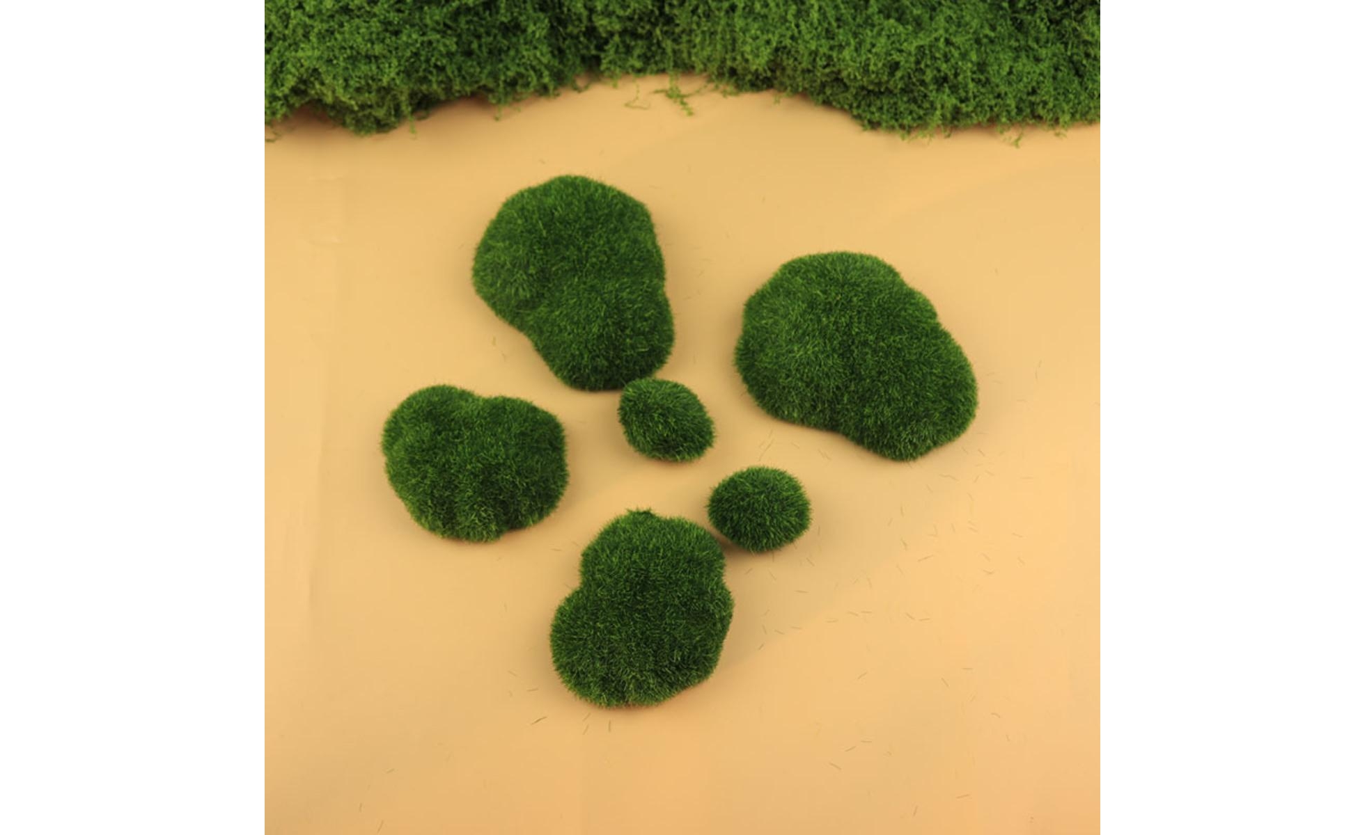 10 Pieces Flocked Lichen Stones Mossy Artificial Lichen Rocks Realistic
