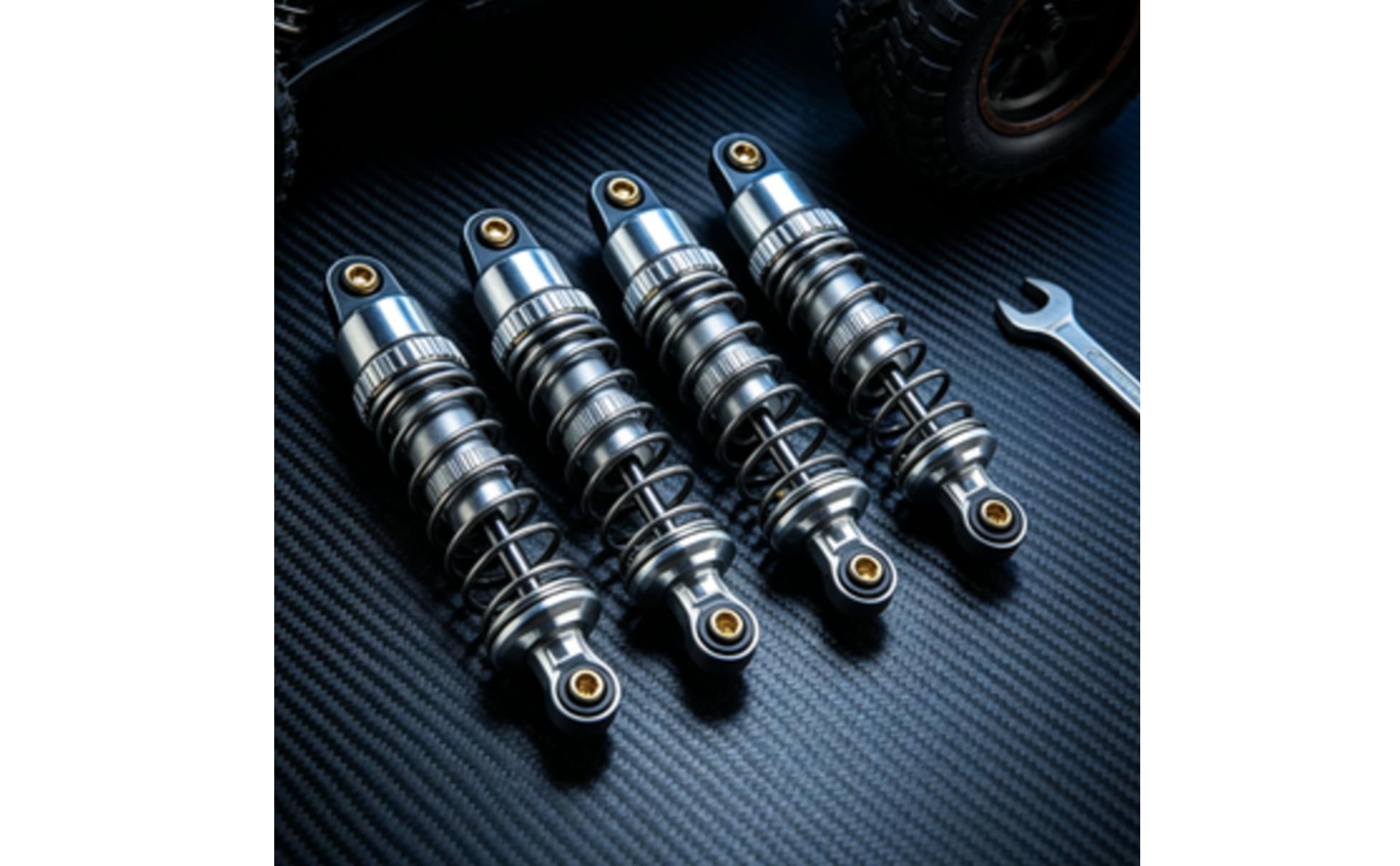 4 Pieces Metal Shock Absorber Aluminum Alloy RC Car Damper Upgrade