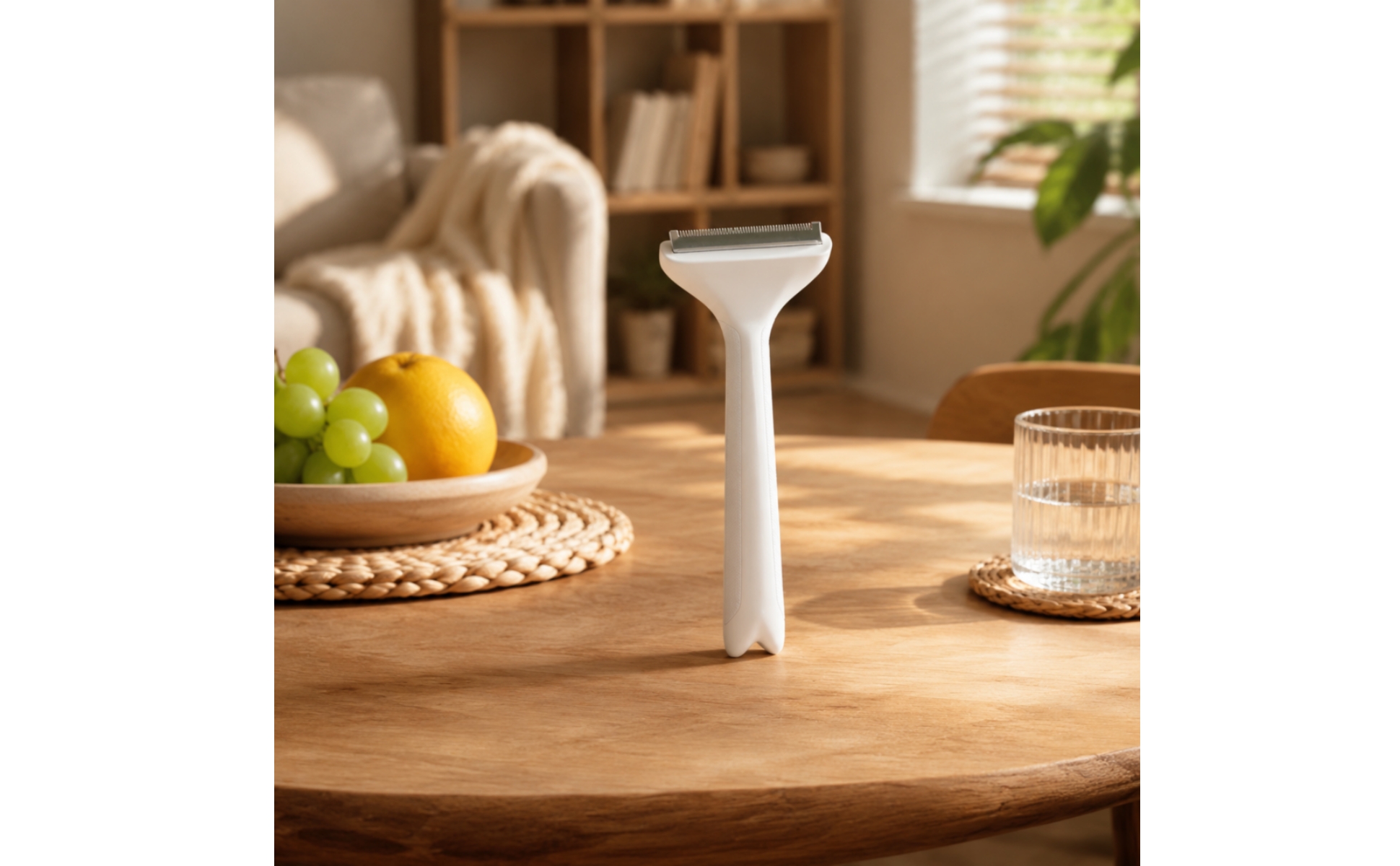 Deshedding Brush with Cleaning Button Single-Press Pet Brush with Cleaning