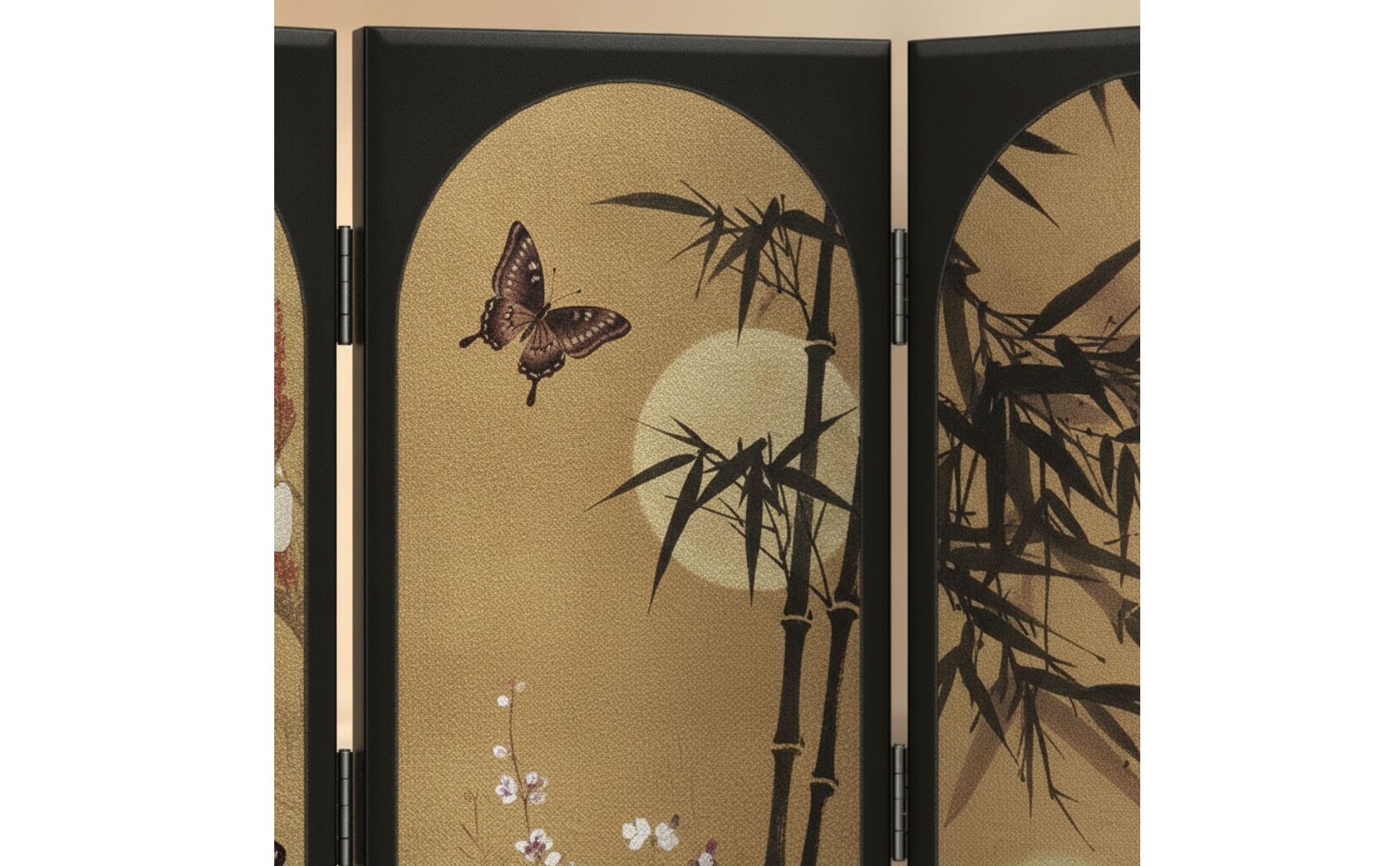 Tabletop Screen Ornament Arched Three-Panel Screen with Intended for Desk