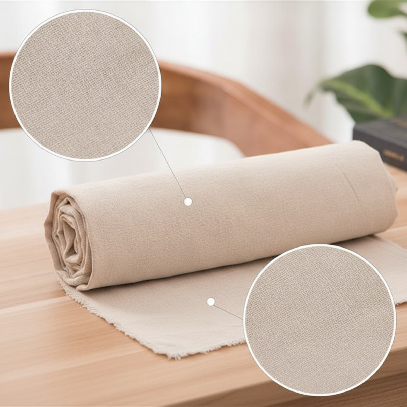 Pottery Burlap Cloth Coarse Clay Rolling Cloth Linen-Textured for Potters - Produktbild 4