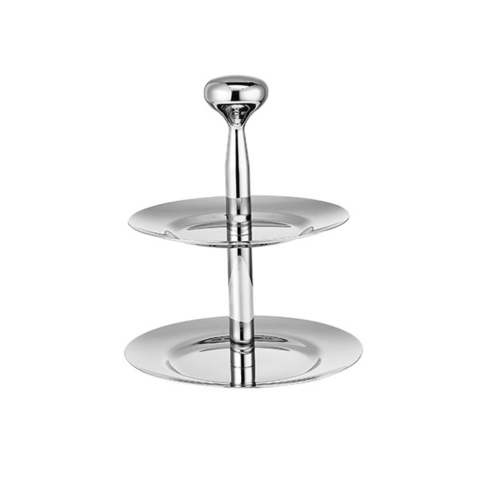 Fruit Tray with Central Pillar Modern Double-Level Serving Tray Sturdy