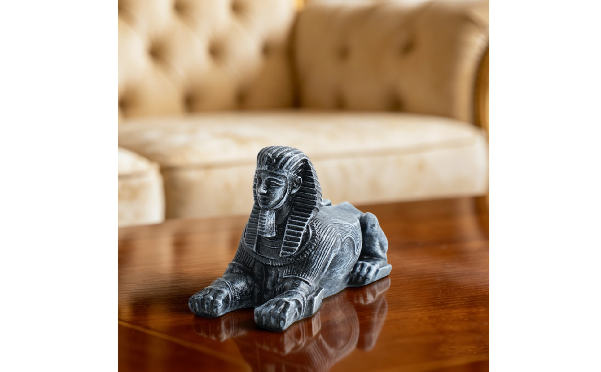 Egyptian Sphinx Figurine Stone-Look Sphinx Figurine Miniature for History Buffs