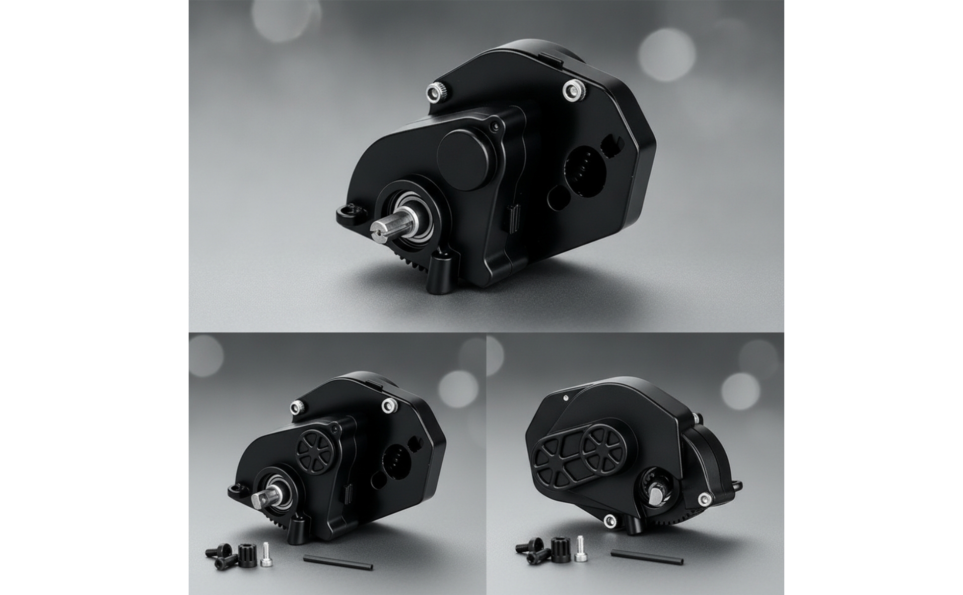 SCX24 Gearbox Assembly Lightweight Nylon Gearbox with Metal Shaft for Builders