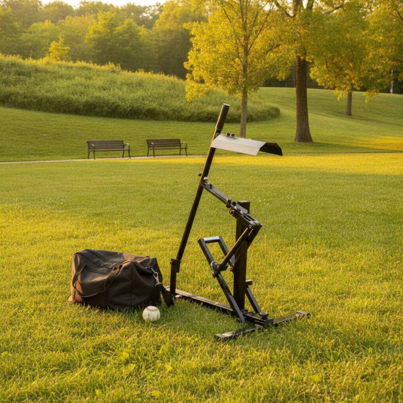 Baseballwurfmaschine Kompakt Softballwurfmaschine Platzsparend für Garten - Produktbild 8