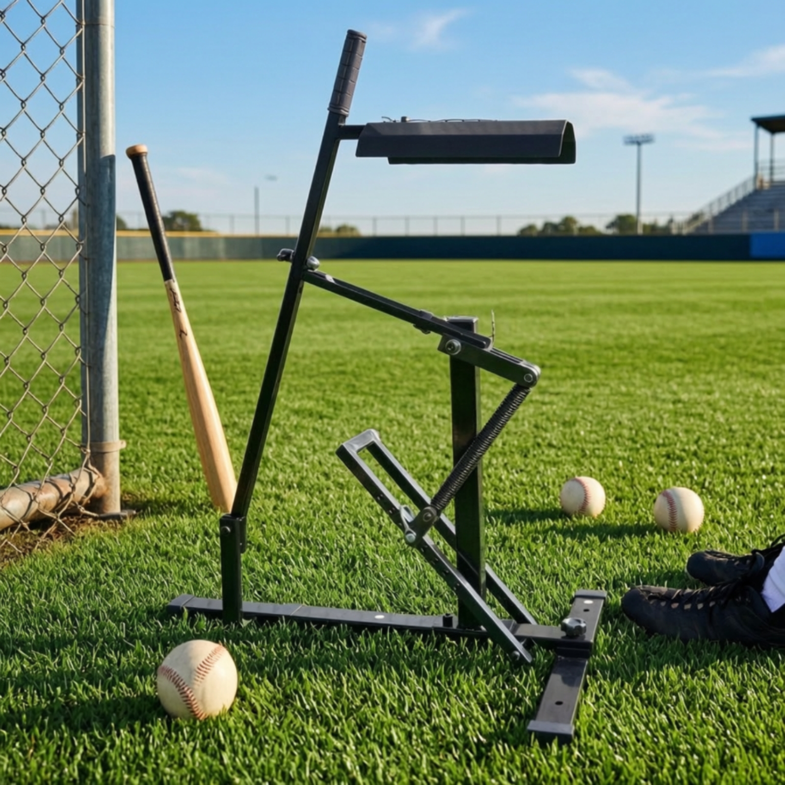 Baseballwurfmaschine Kompakt Softballwurfmaschine Platzsparend für Garten - Produktbild 5