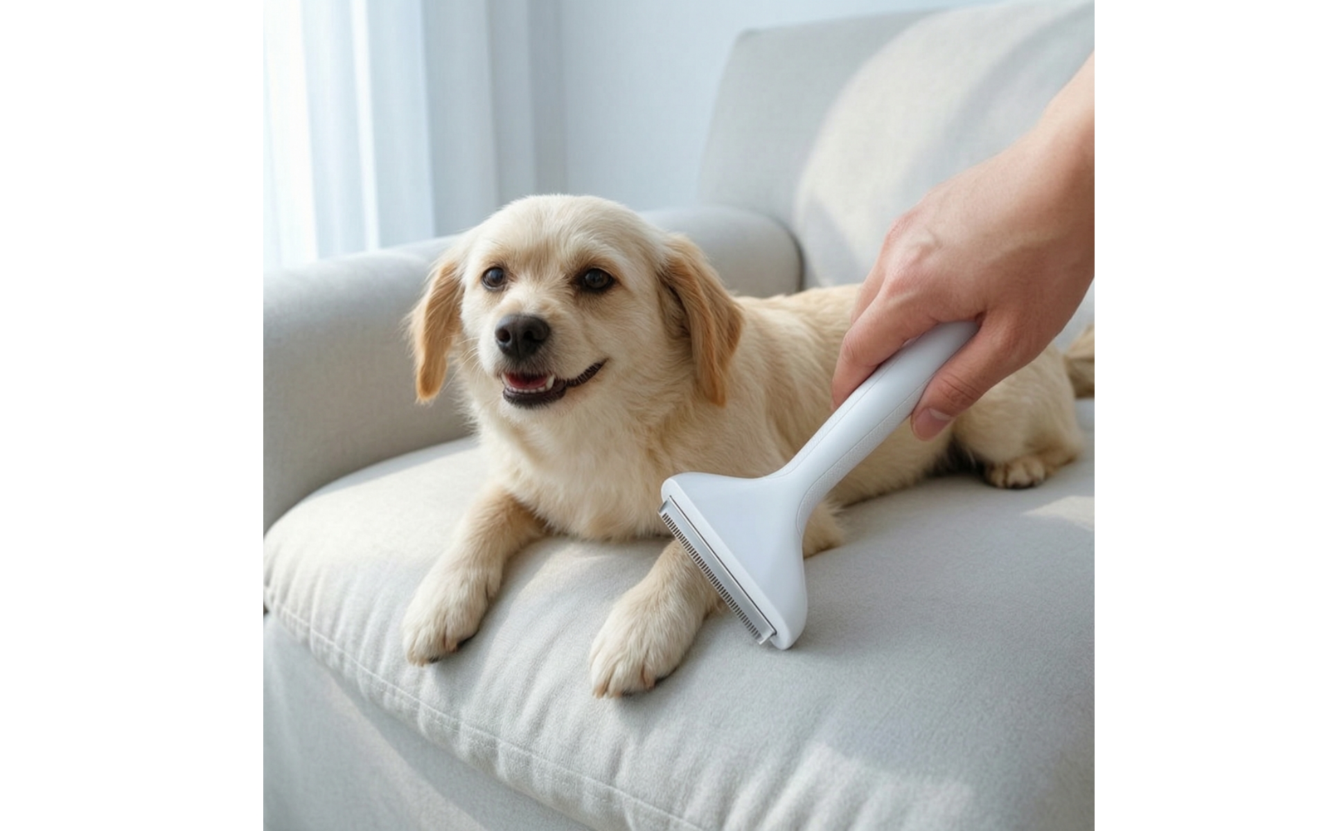 Deshedding Brush with Cleaning Button Single-Press Pet Brush with Cleaning