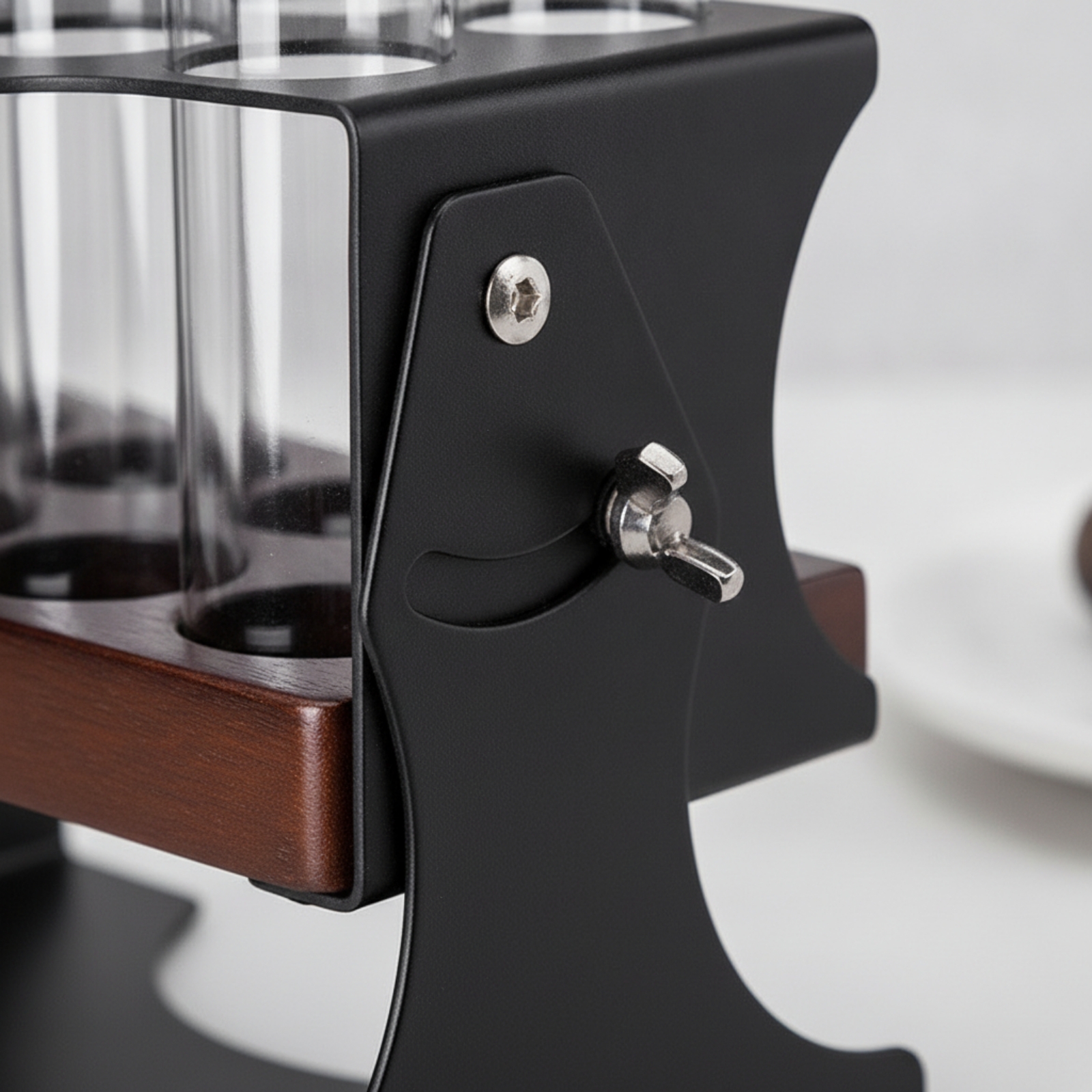 Kaffeebohnen-Organizer mit Glasröhrchen neigbar für Kaffeeecke, Kaffeeliebhaber - Produktbild 1