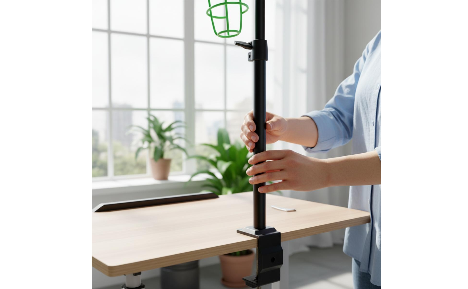 Telescoping Bedside Stand Height-Adjustable for Home Care, Patients, Caregivers