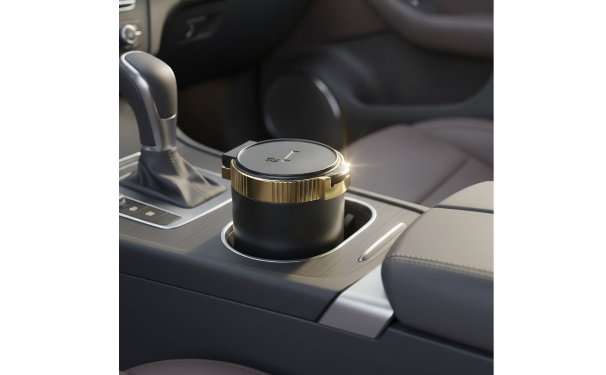 Car Ashtray with LED Light Fire-Resistant Car Ashtray with Lid Detachable