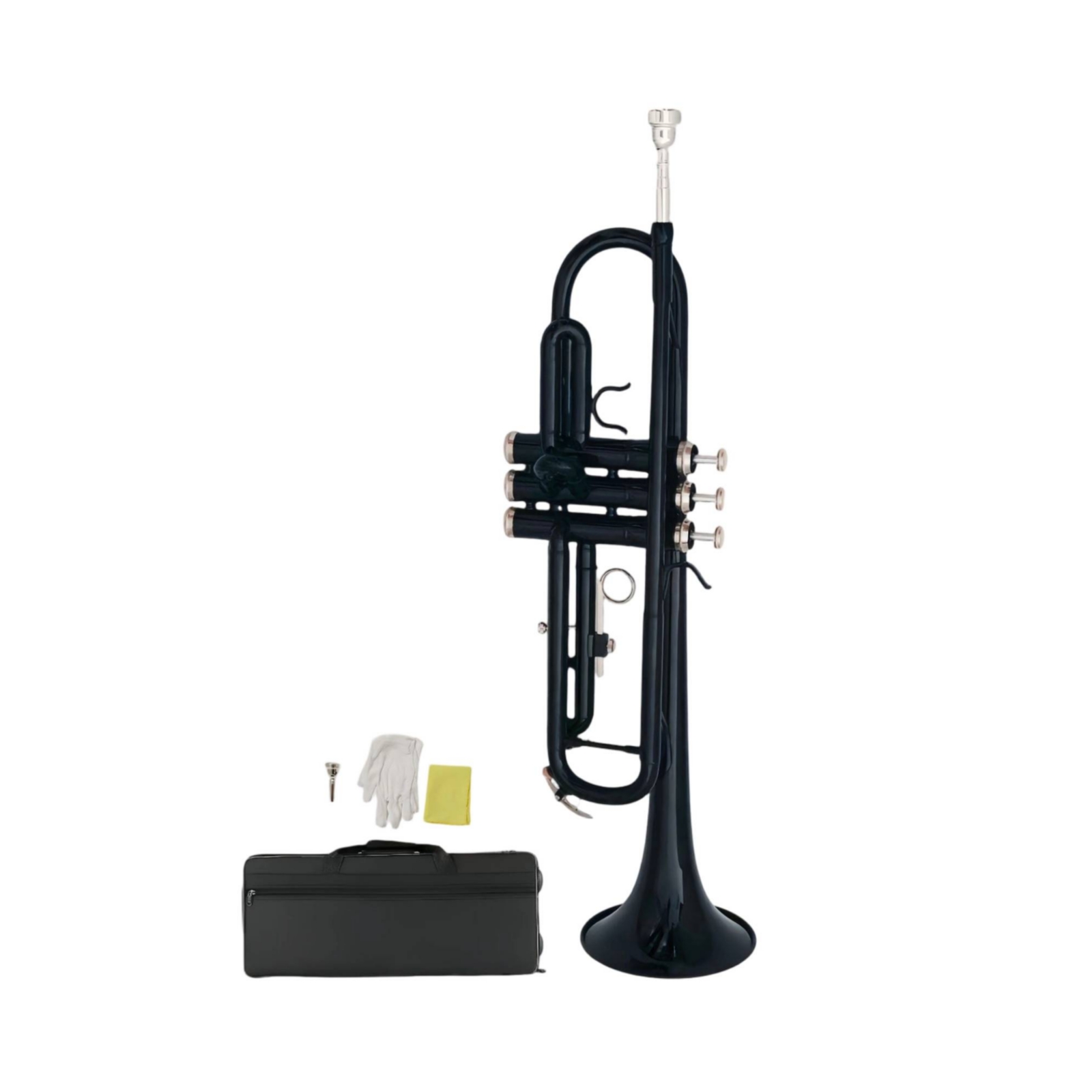 B-Flat Trumpet Lacquered Trumpet with Hard Case Standard for Beginners, Students