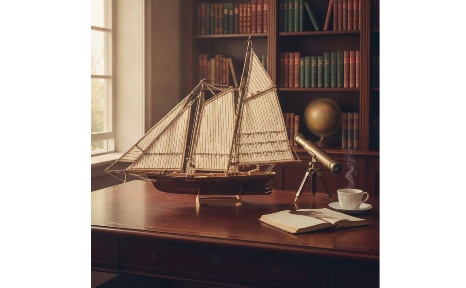 Wooden Sailboat Kit DIY Ship Model Kit with Stand Cut for Shelf, Hobbyists