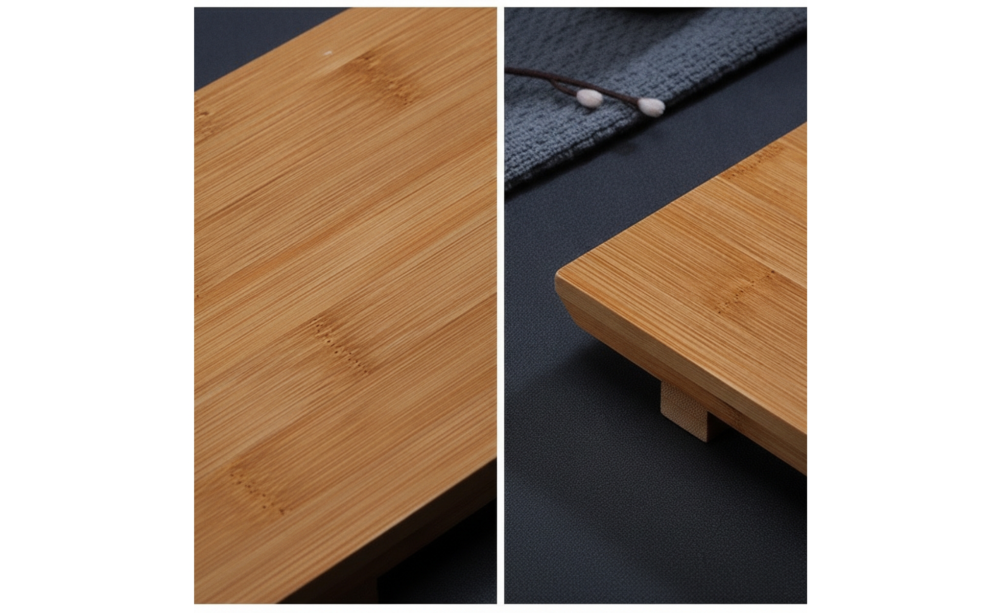 Sushi Serving Board Carbonized Sushi Board with Feet Japanese-Style