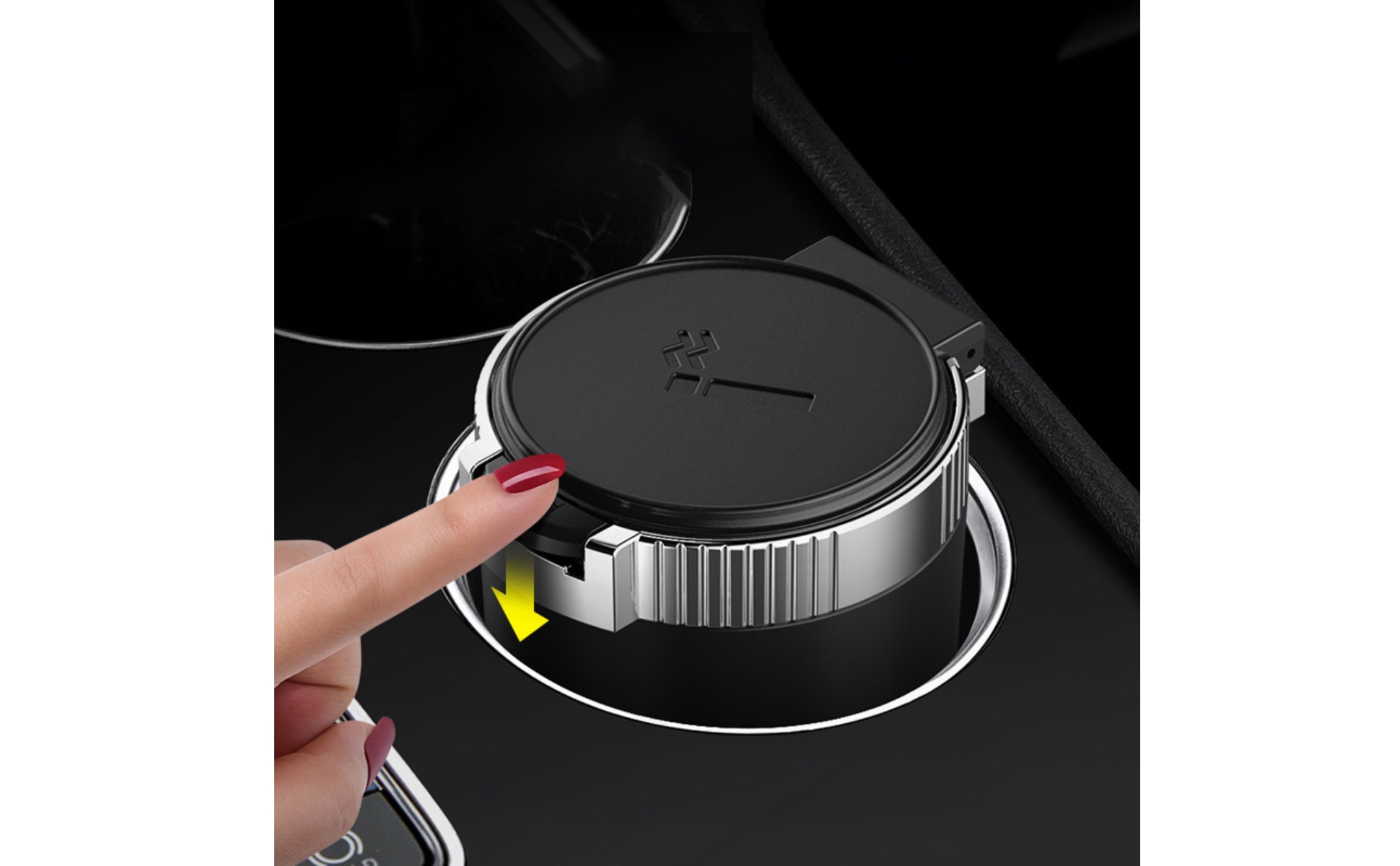 Car Ashtray with LED Light Fire-Resistant Car Ashtray with Lid Detachable