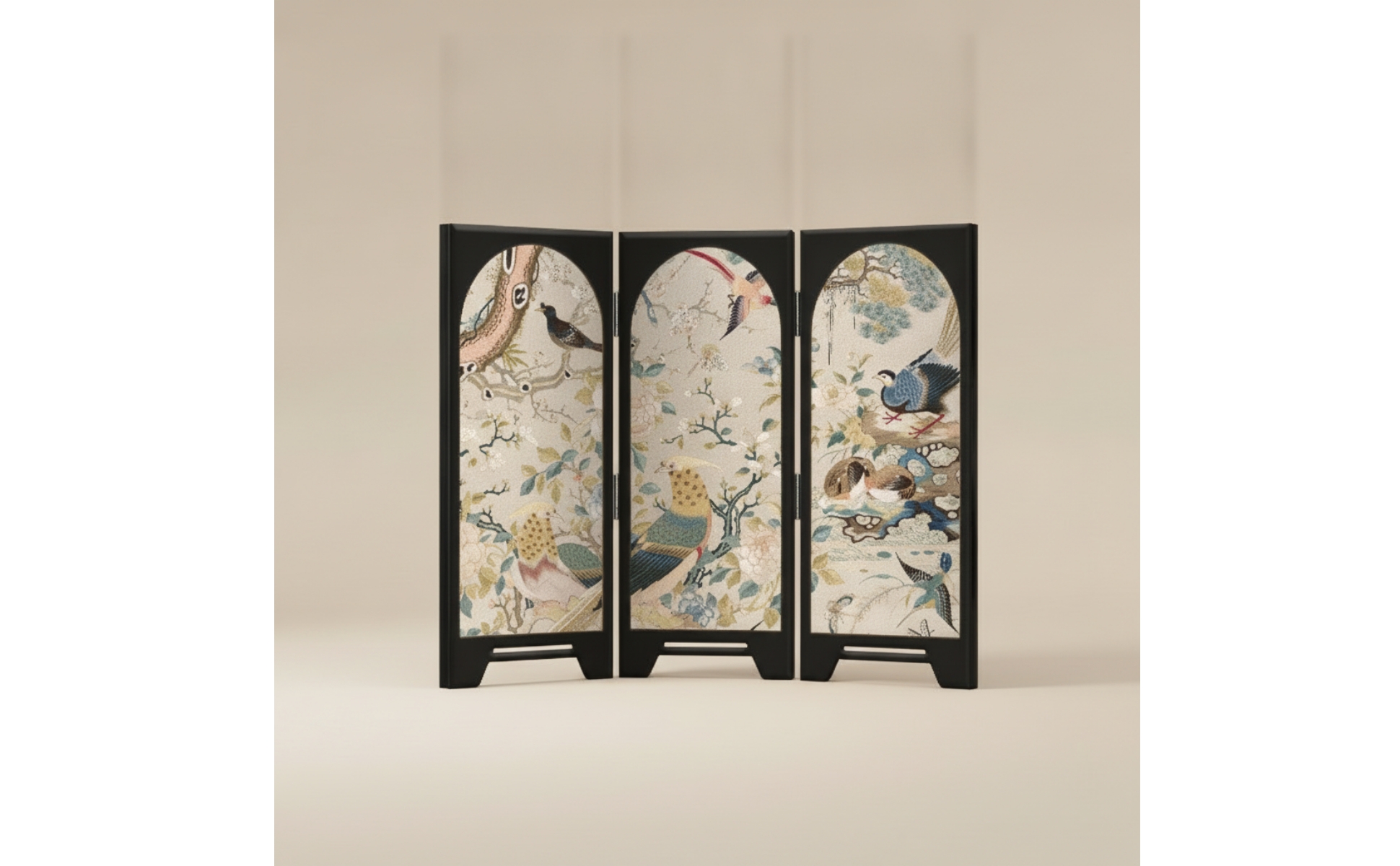 Tabletop Screen Ornament Arched Three-Panel Screen with Intended for Desk
