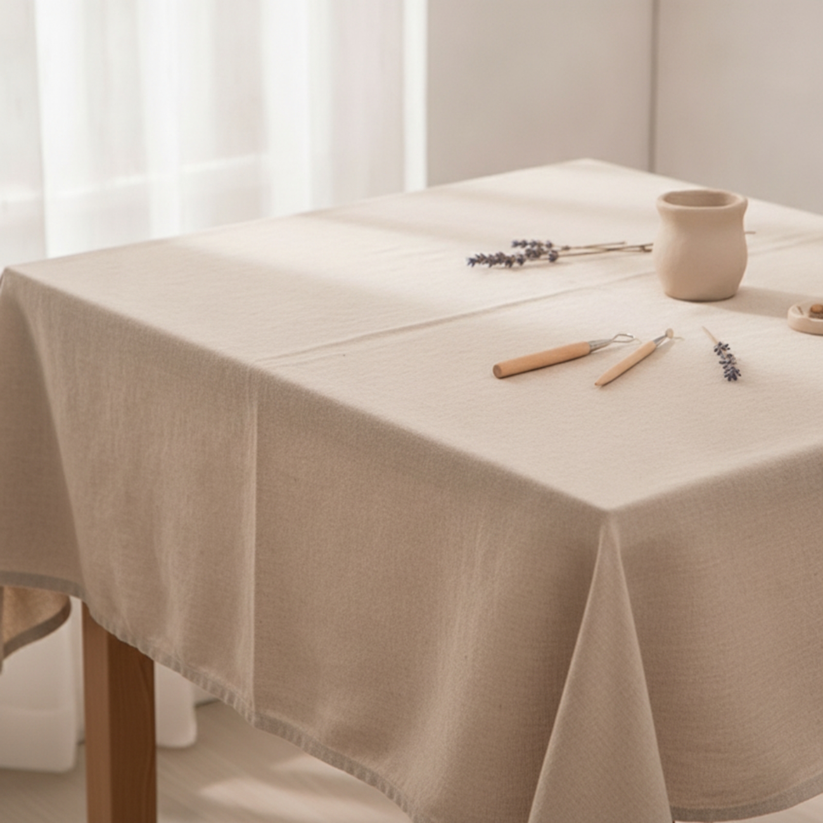 Pottery Burlap Cloth Coarse Clay Rolling Cloth Linen-Textured for Potters - Produktbild 2