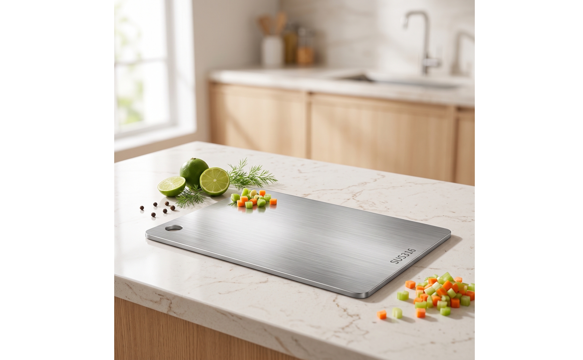 Stainless Steel Board Compact Metal Board Slim for Minimalists