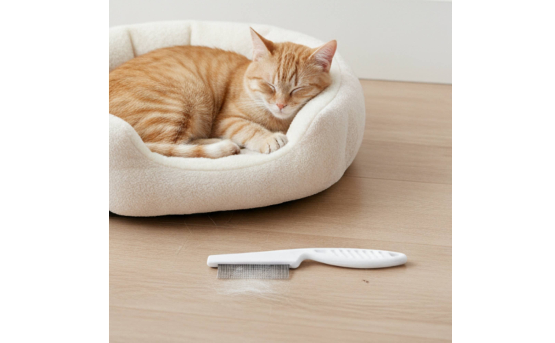 Self-Cleaning Pet Comb Fine-Tooth Deshedding Comb with Release Button Detangling