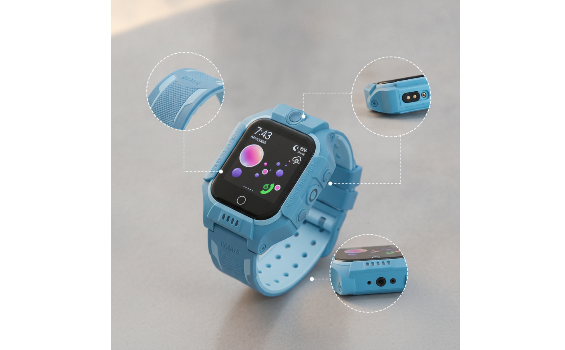 Kids Watch Water-Resistant Phone Watch Safety for Outdoor Play, School, Children