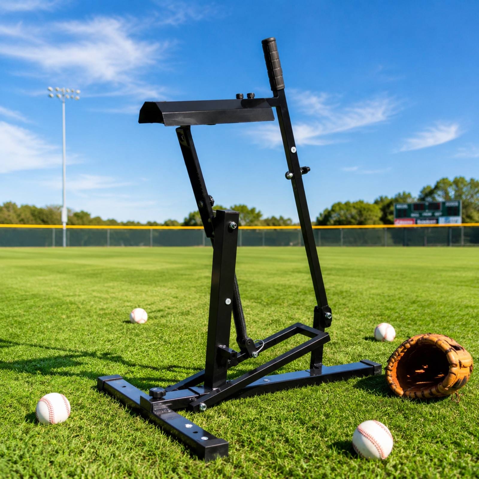 Baseballwurfmaschine Kompakt Softballwurfmaschine Platzsparend für Garten - Produktbild 1