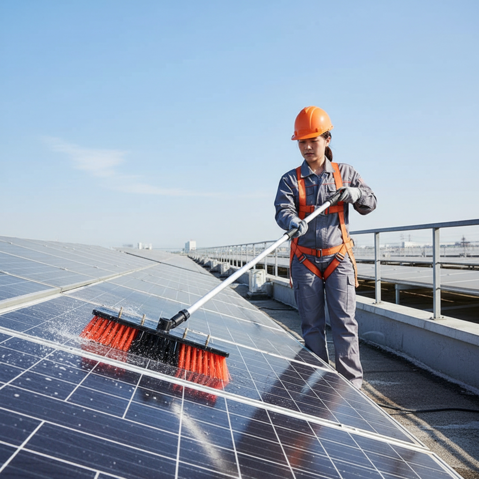 Solarpanel-Reinigungsbürste materialschonend Bürstenkopf mit PP-Borsten - Produktbild 7