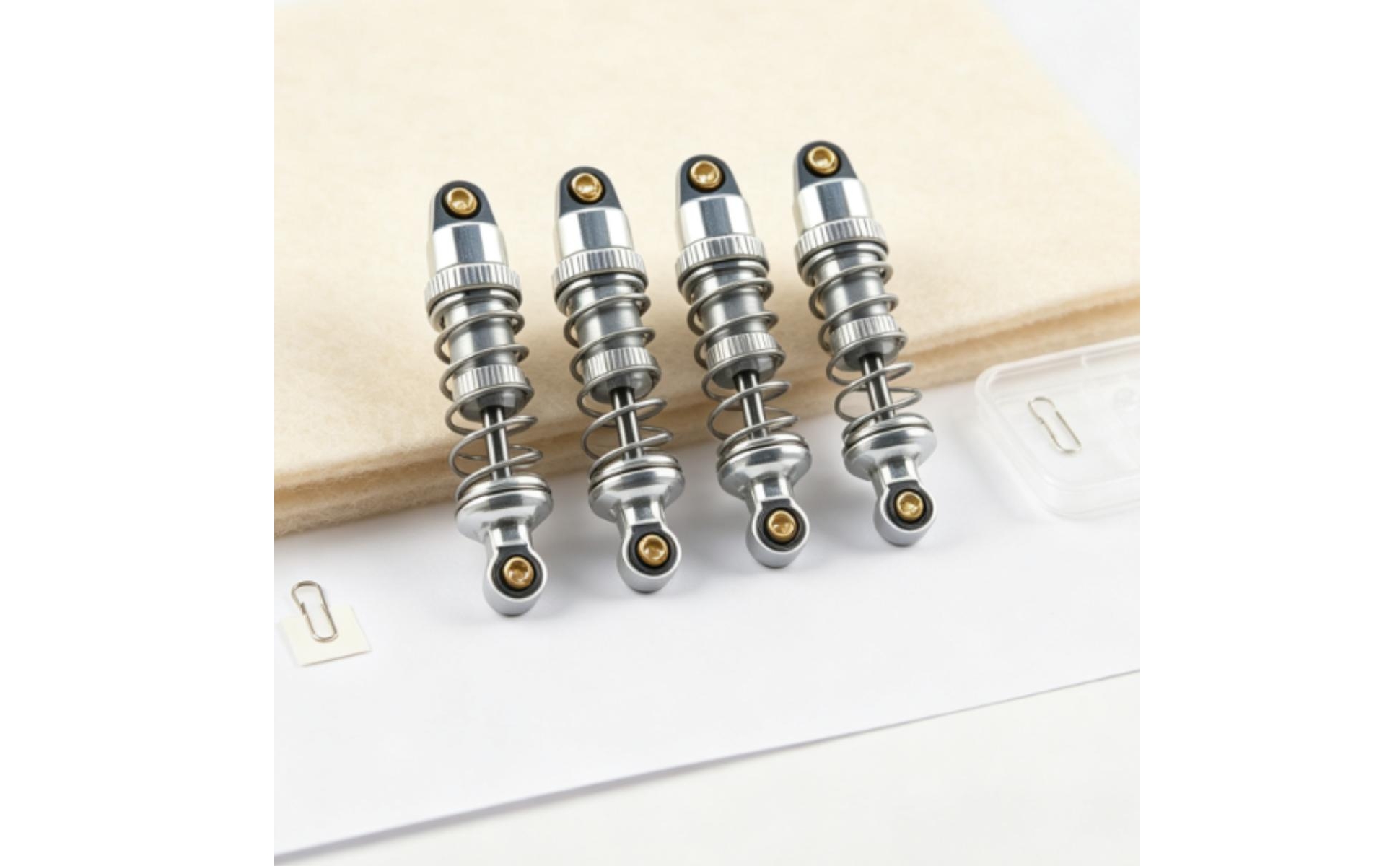 4 Pieces Metal Shock Absorber Aluminum Alloy RC Car Damper Upgrade
