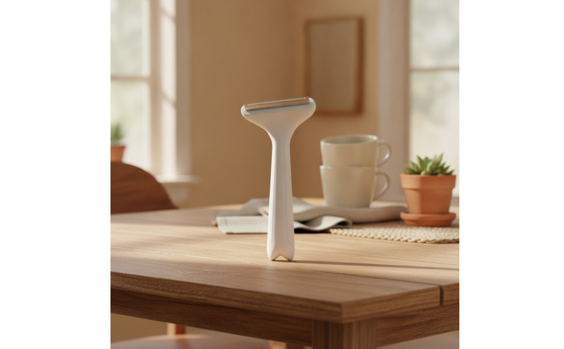 Deshedding Brush with Cleaning Button Single-Press Pet Brush with Cleaning