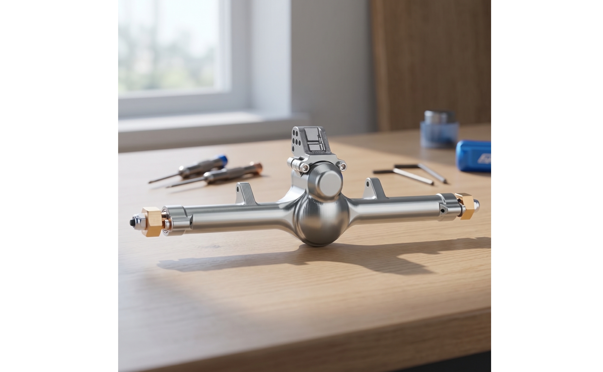 2 Pieces SCX24 Axle Pair CNC-Machined Axle Assembly with Aluminum