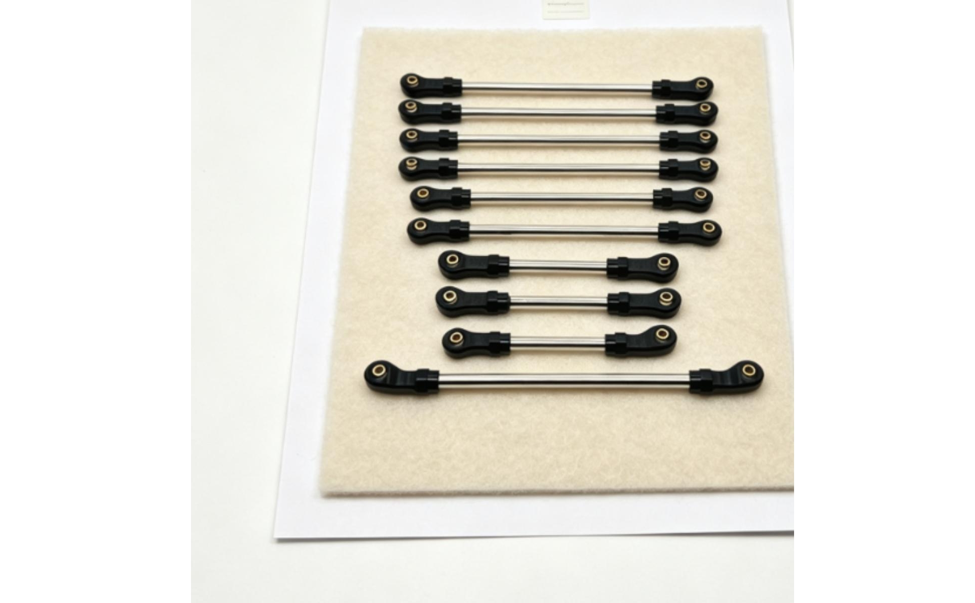 RC Tie Rod Assembly 1/10 Scale Adjustable Metal Tie Rod Anodized for Hobbyists