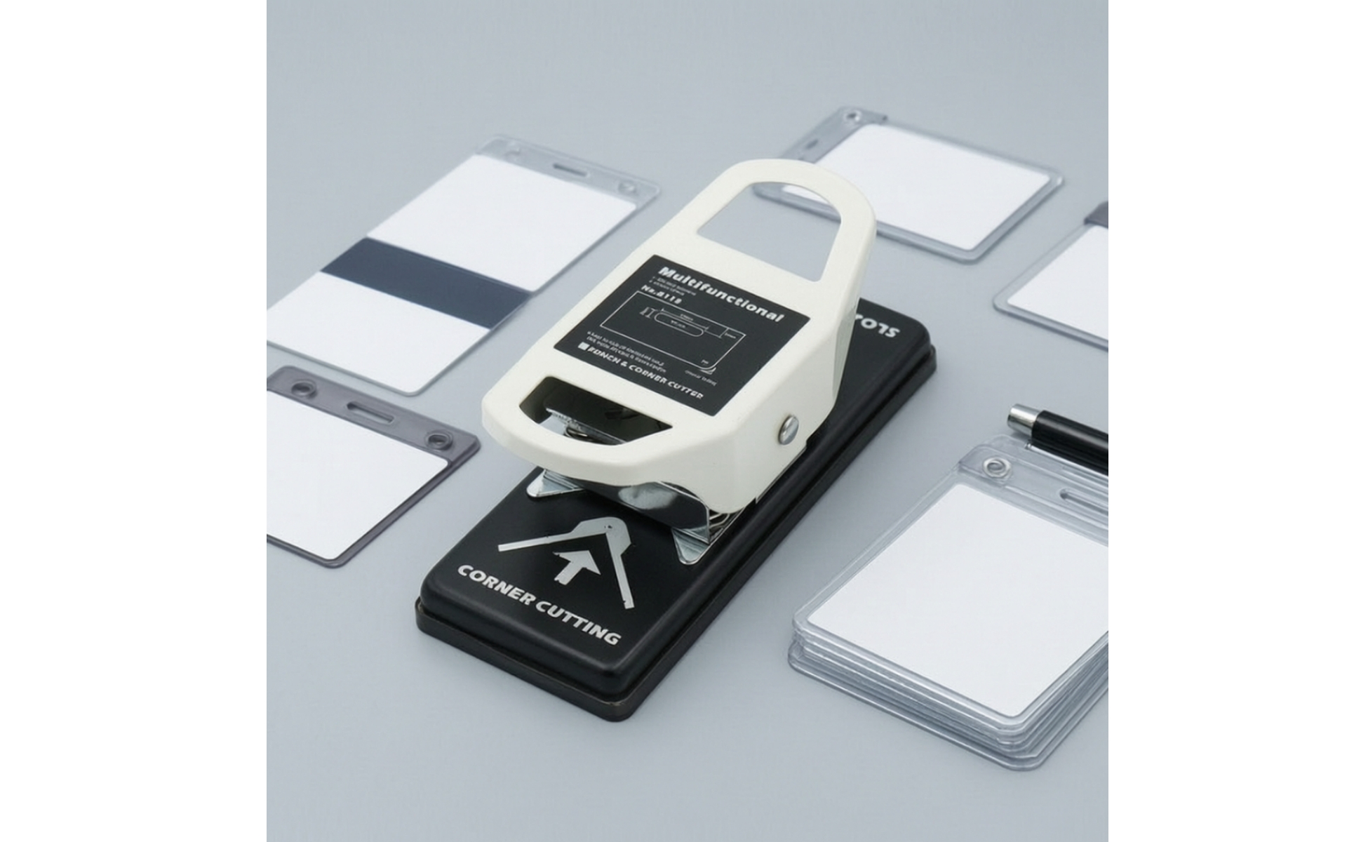 Desktop Slot Punch with 5mm Radius Corner Dual Use Card Punch with Corner