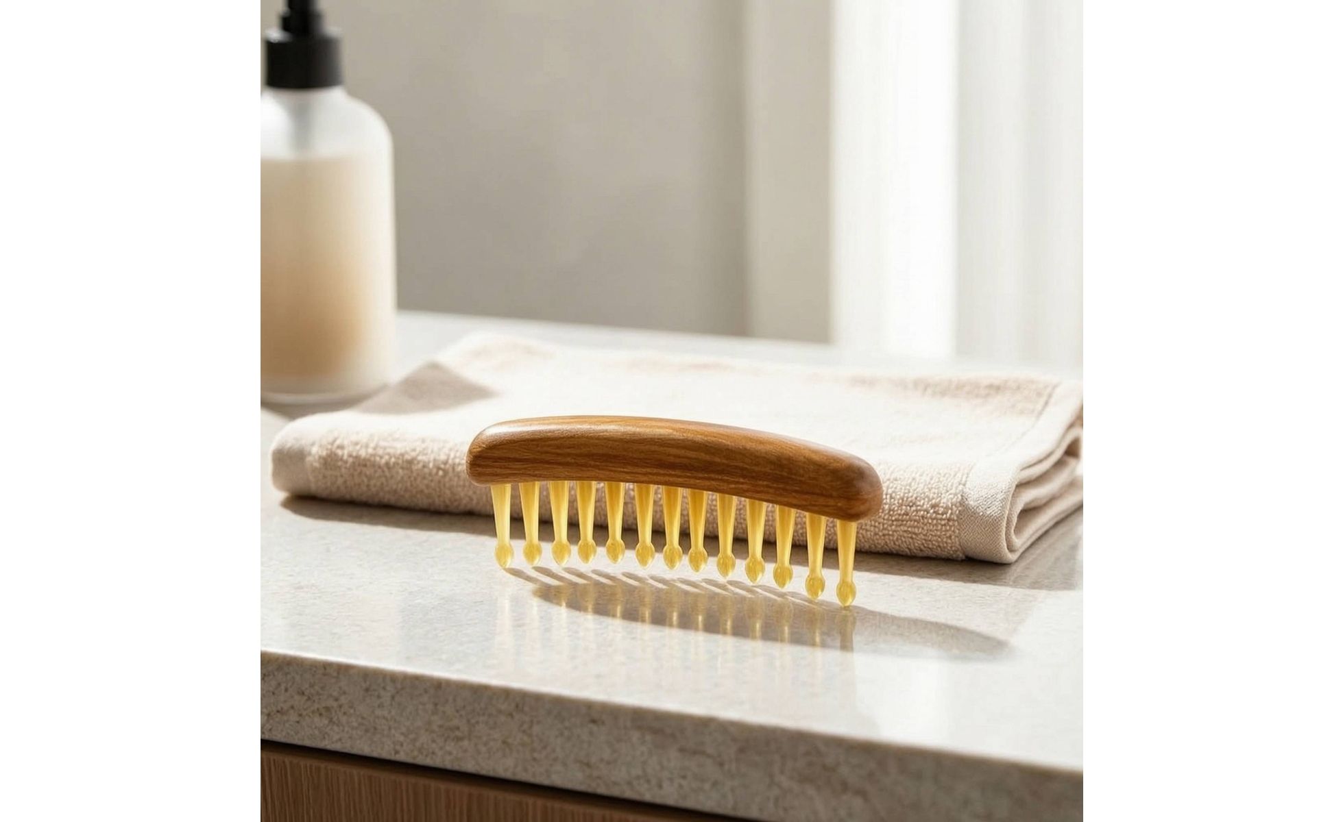Wooden Massage Comb Hair Care Wooden Scalp Comb Handheld for Travel