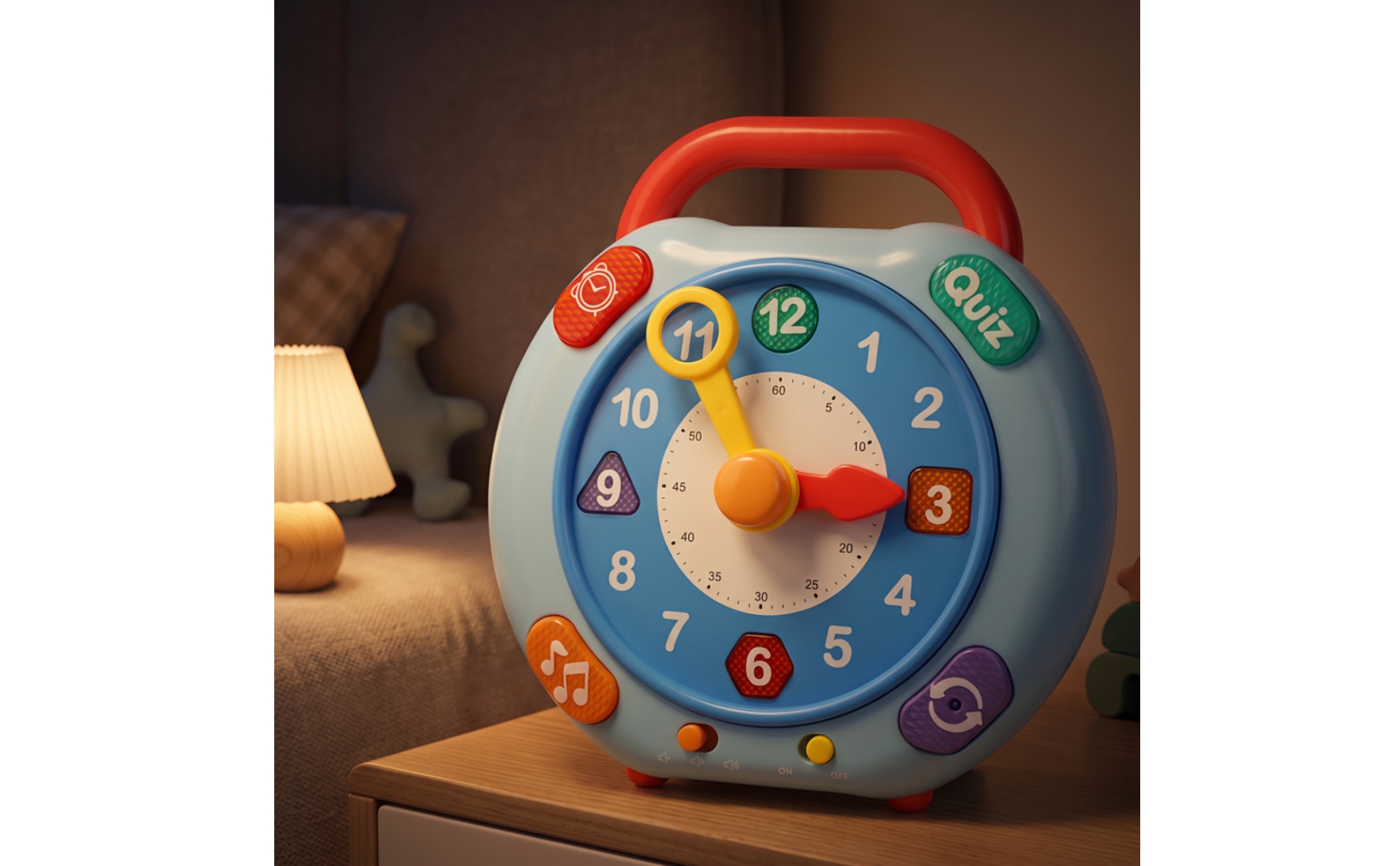 Clock Learning Toy Battery-Powered Toy Clock with Movable Hands Musical