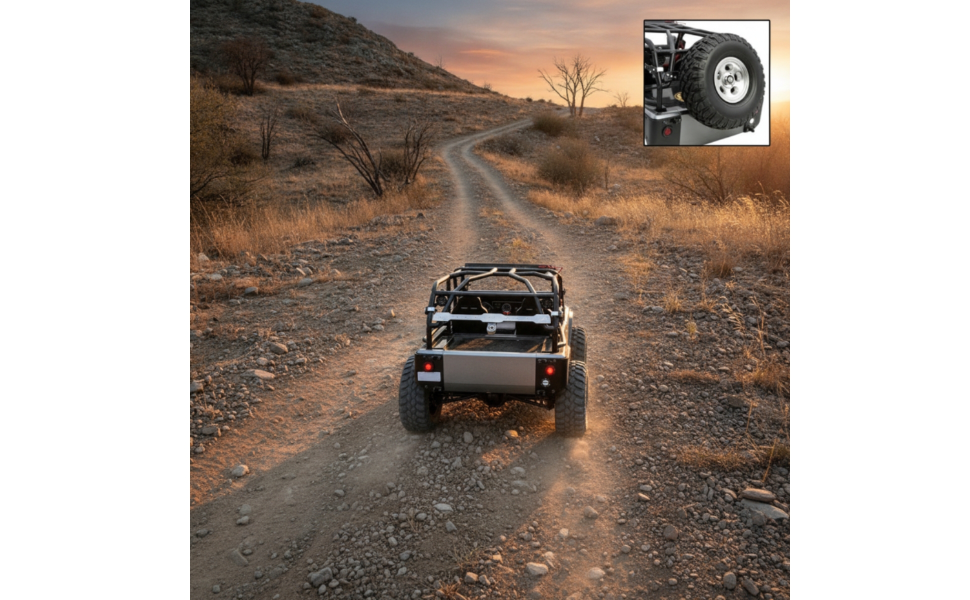Spare Tire Bracket Aluminum Alloy RC Crawler Tire Mount Metal for Scale Modelers